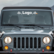 Adesivo in Vinile con Logo Personalizzato e Bandiere per Parabrezza Jeep_2