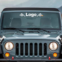Adesivo in Vinile con Logo Personalizzato e Bandiere per Parabrezza Jeep_2