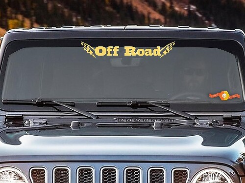 Banner adesivo in vinile con bandiere a scacchi per fuoristrada per parabrezza Jeep