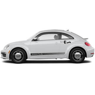 Coppia Volkswagen Beetle rocker Stripe Graphics Decals Cabrio stile adatto a linee oblique di qualsiasi anno
