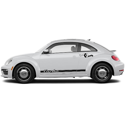 Adesivi in Vinile con Strisce Laterali Stile Turbo per Volkswagen Beetle