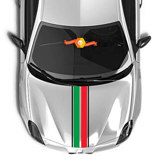 Adesivo cofano Alfa Romeo bandiera confine Italia 2021
