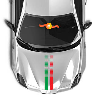 Adesivo cofano Alfa Romeo Bandiera Italia 2021 Linee scolpite
