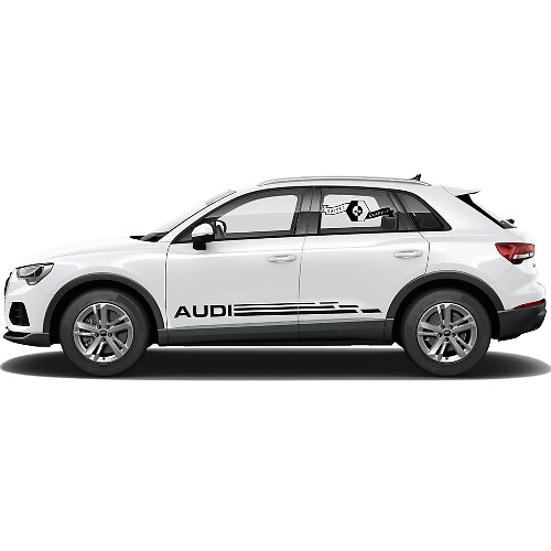 Adesivi laterali per portiere Audi Q3 Adesivo per pannello laterale moderno per Audi Q3 2021 Kit adesivi per porte strisce laterali Audi Q3
