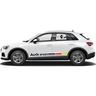 Coppia adesivi Audi Q3 lato porta per pannello bilanciere bandiera Germania adesivo decalcomania in vinile
