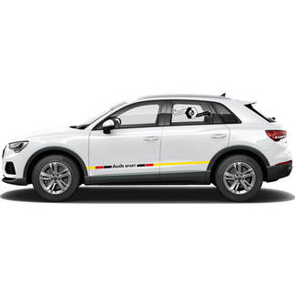 Coppia adesivi Audi Q3 lato porta per pannello bilanciere bandiera Germania nuovo 2021 adesivo decalcomania in vinile
