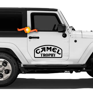 Coppia porte adesive Jeep Camel Trophy per 2021 Vinyl Decal Sticker
