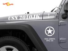 Adesivo in vinile militare laterale USN USS Curts FFG-38 per Jeep Wrangler_2