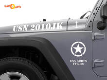 Kit di decalcomanie laterali in vinile militari USN USS Curts FFG-38 per Jeep Wrangler_2