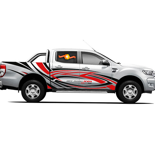 Accoppiamenti per decalcomanie in vinile Adesivi 4x4 Tacoma Toyota TRD OFF Strada per camion lati Lo sguardo della tigre