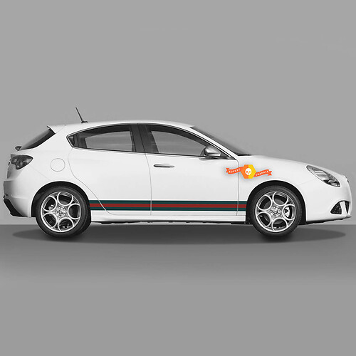 2x porte del corpo decalcomania adatto alfa romeo giulietta decalcomanie grafiche in vinile, linee di colore a figura intera 2021