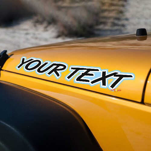 Adesivo in Vinile con Iscrizione Neon per Cofano Jeep Wrangler Rubicon