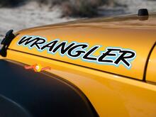2 Jeep Wrangler Rubicon JK Hood colori adesivi decalcomania 2