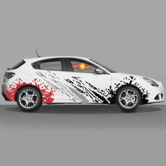 2x decalcomanie per carrozzeria porte adatte per decalcomanie Alfa Romeo Giulietta Grafica in vinile, Fire And Road 2021
