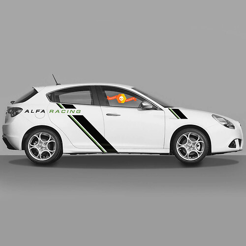 2x porte del corpo decalcomania adatto alfa romeo giulietta decalcomanie grafiche in vinile grafica in vinile ALFA Racing