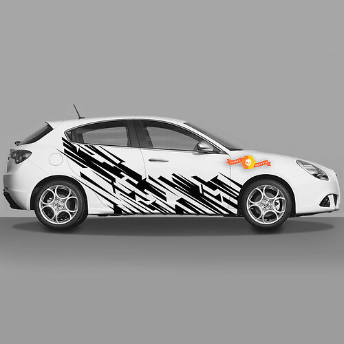 2x porte del corpo decalcomania adatto alfa romeo giulietta decalcomanie grafiche in vinile NUOVO
