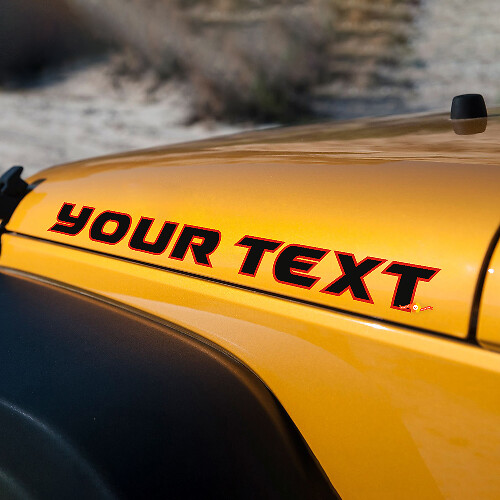 Adesivo in vinile per cofano Outline Snscription per Jeep Wrangler Rubicon