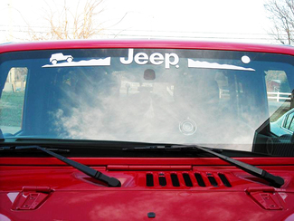 Decalcomania per parabrezza Jeep Mountain Rubicon CJ XJ YJ TJ