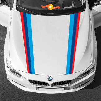 Entrambi i colori M delle strisce del cofano per BMW di qualsiasi generazione e modello
