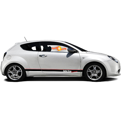 Coppia di adesivi in vinile, adesivi grafici laterali Alfa Romeo Rocker Panel MITO Sport 2022
