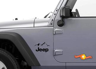 2 decalcomania dell'autoadesivo di colori del cappuccio di Jeep Mountain JK#3