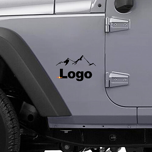 Adesivo Vinile Laterale con Logo Mountain Style per Jeep Wrangler
