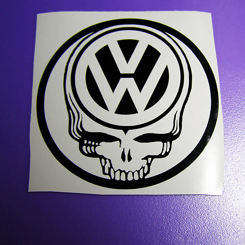 Set di adesivi in vinile a motivo teschio per Volkswagen