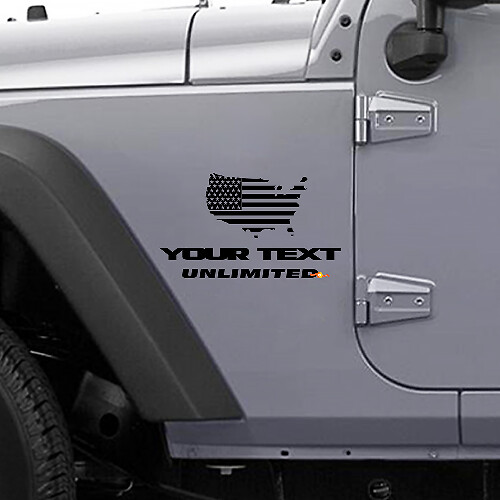 Adesivo in Vinile con Bandiera USA per Jeep Wrangler JK