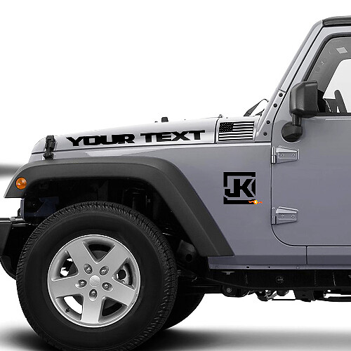 Adesivi in Vinile con Logo JK della Bandiera USA per Jeep Wrangler JK