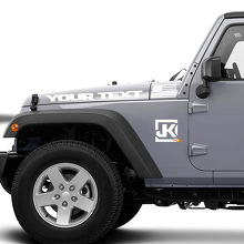 Adesivi in Vinile con Logo JK della Bandiera USA per Jeep Wrangler JK_2