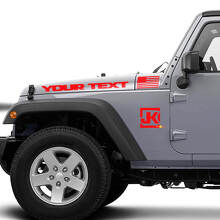 Kit di Adesivi Personalizzati in Vinile con Logo JK e Bandiera USA per Cofano e Lati per Jeep Wrangler JK_3