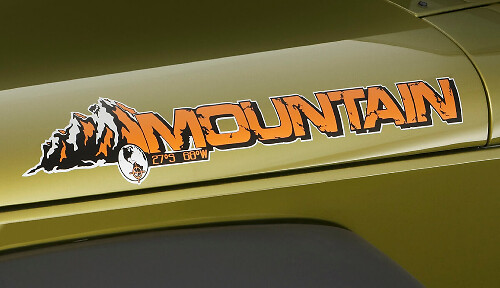 2 Jeep Mountain Rubicon JK Hood Colours Decal#2
