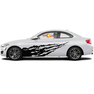 Coppia adesivi grafici decalcomanie in vinile laterali per BMW Serie 1 2015 medusa
