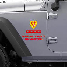Jeep Wrangler Rubicon Bald Eagle CJ YK JK vinile adesivo decalcomania_2