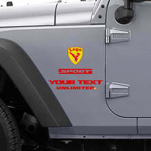 Kit di Adesivi Sportivi Laterali in Vinile con Aquila Calva Personalizzata per Jeep Wrangler_2