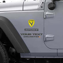 Kit di Adesivi Sportivi Laterali in Vinile con Aquila Calva Personalizzata per Jeep Wrangler_3