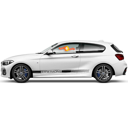Coppia di adesivi in vinile grafici per pannelli laterali BMW Serie 1 2015 Racing
