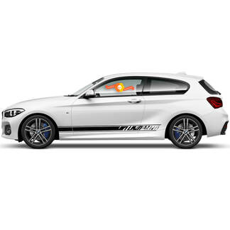 Coppia decalcomanie in vinile adesivi grafici pannello bilanciere laterale BMW serie 1 2015 Scomparsa
