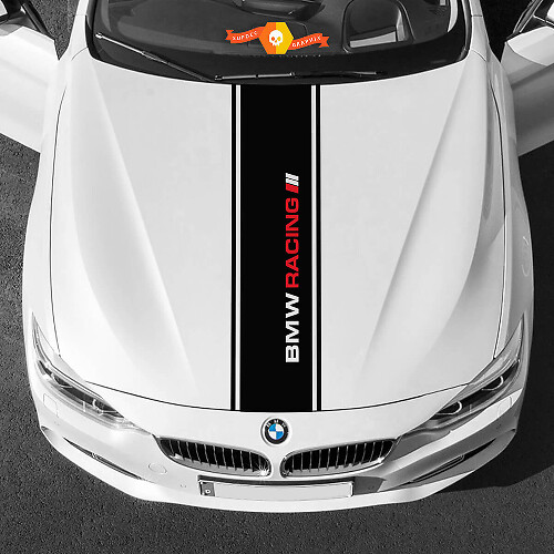 Adesivi in vinile Grafica Stickers cofano bmw al centro BMW Racing nuovo
