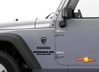 Jeep Wrangler Rubicon Bald Eagle grigio YK JK vinile adesivo decalcomania