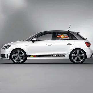 Paio di decalcomanie in vinile Adesivi grafici Audi A1 Tavolozza dei colori del pannello Rocker 2022
