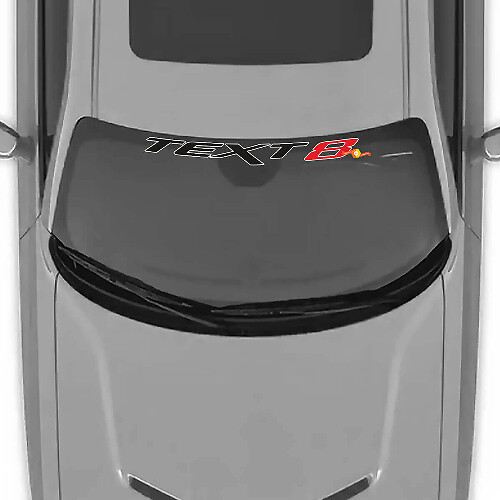 Adesivo in vinile con testo personalizzato stile SRT per parabrezza Dodge Challenger