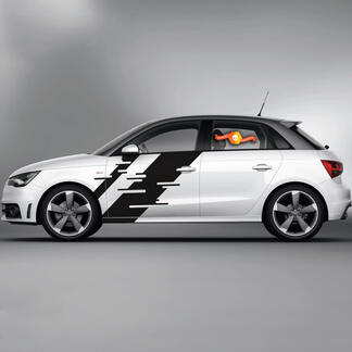 2x Decalcomanie in vinile Adesivi grafici Audi A1 strisce da corsa per auto Wide Ribbon 2022
