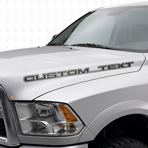 Adesivo in Vinile Personalizzato con Contorno Lettere per Cofano Dodge Ram Power Wagon