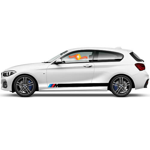 Coppia di adesivi in vinile grafici Stickers laterali bmw 1 serie 2015 Strisce da corsa del pannello laterale M 2022
