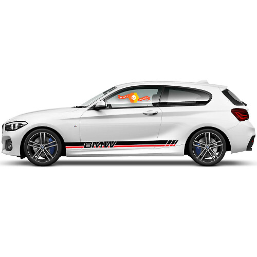 2x Adesivi in vinile Grafica Stickers laterali bmw 1 serie 2015 pannello laterale stile racing BMW
