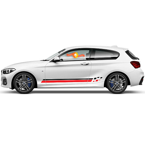 2 x Adesivi in vinile Grafica Adesivi laterali bmw serie 1 2015 strisce porta nuove
