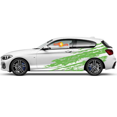 2 x Adesivi in vinile Grafica Stickers laterali bmw 1 series 2015 eco nuovo

