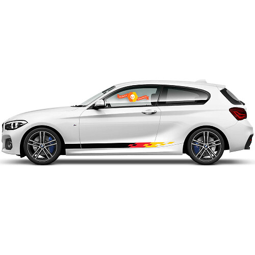 2 x Adesivi in vinile Grafica Stickers laterali bmw 1 serie 2015 pannello laterale bandiera Germania
