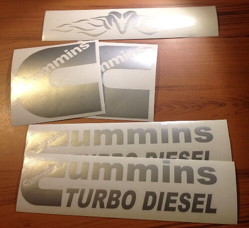 Kit Adesivi Vinile Diesel Cummins Power Wagon per Dodge Ram